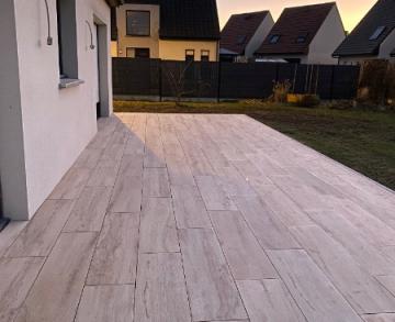 Terrasse réalisée par Nord Espace Conception à Aubry-du-Hainaut